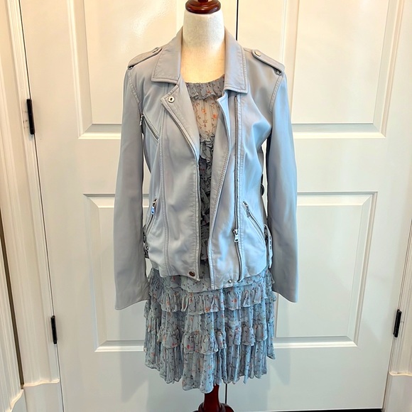 Rebecca Taylor Washed Leather Moto Jacket - Picture 4 of 8